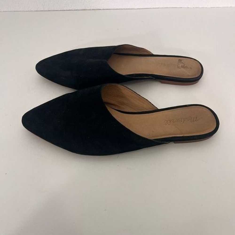 Madewell Black Suede Almond Toe Flat Mules - image 2