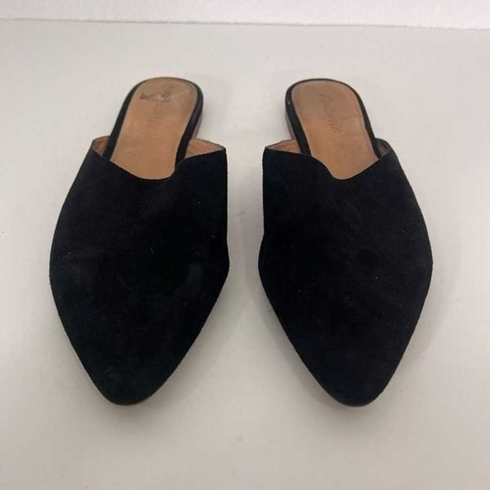 Madewell Black Suede Almond Toe Flat Mules - image 5