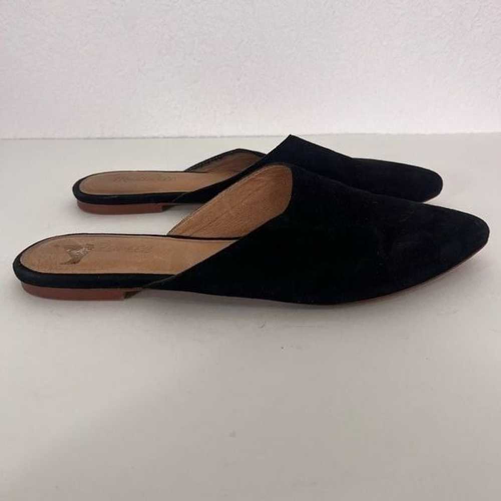 Madewell Black Suede Almond Toe Flat Mules - image 6