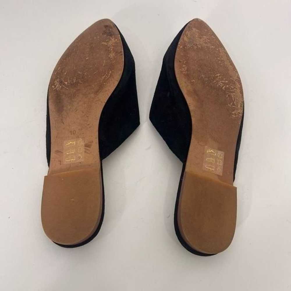 Madewell Black Suede Almond Toe Flat Mules - image 8