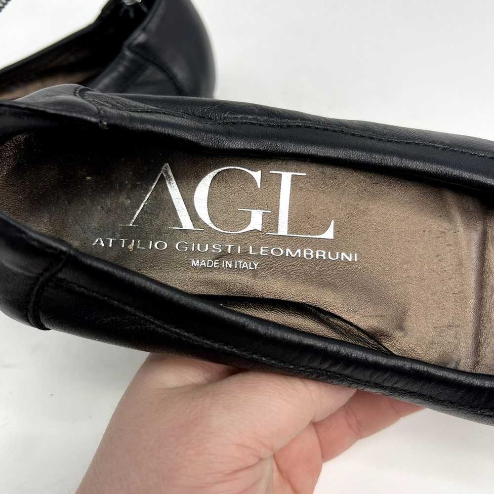 AGL Women's Patent Cap Toe Black Ballet Flats - image 7