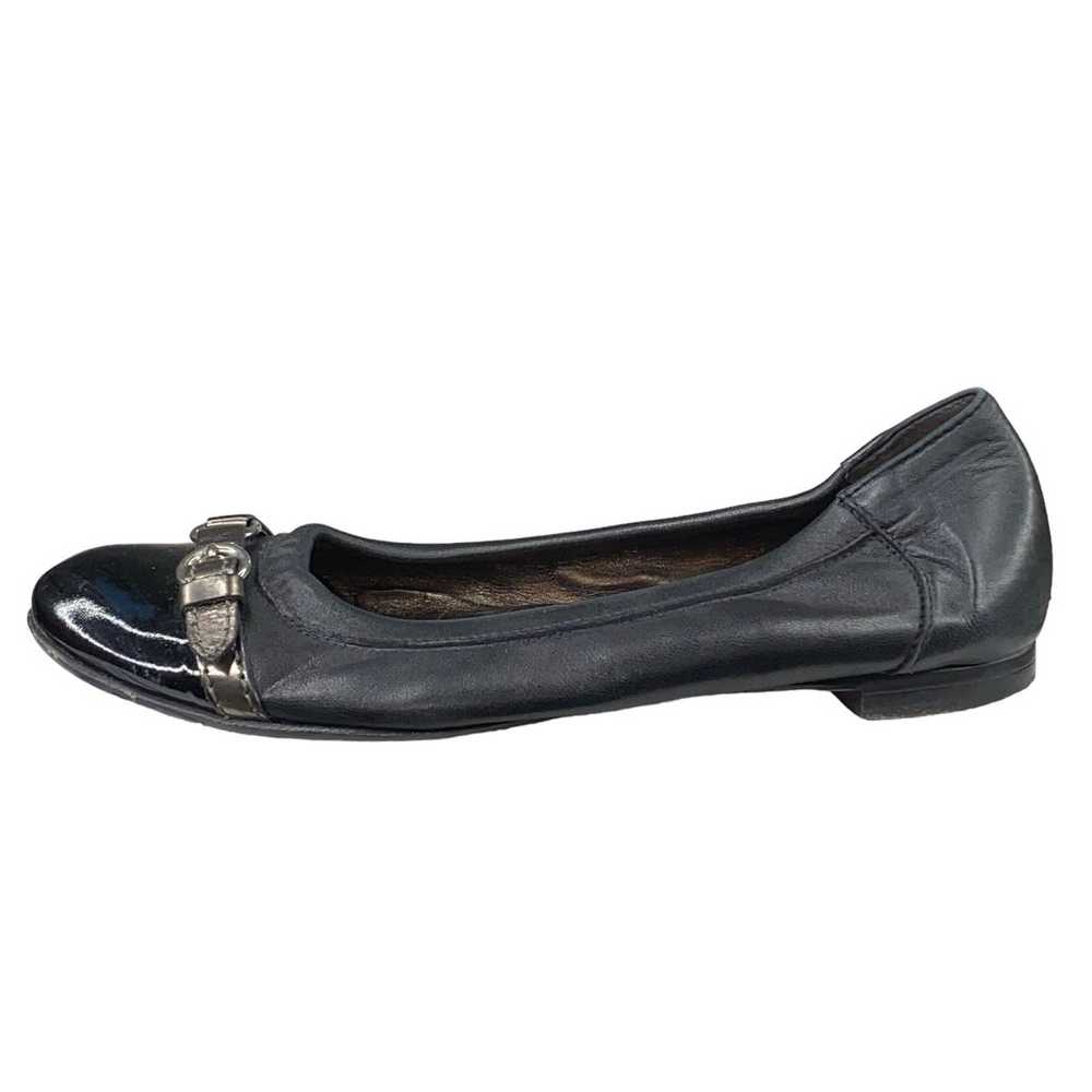 AGL Women's Monika Black Leather Cap Toe Ballet F… - image 3