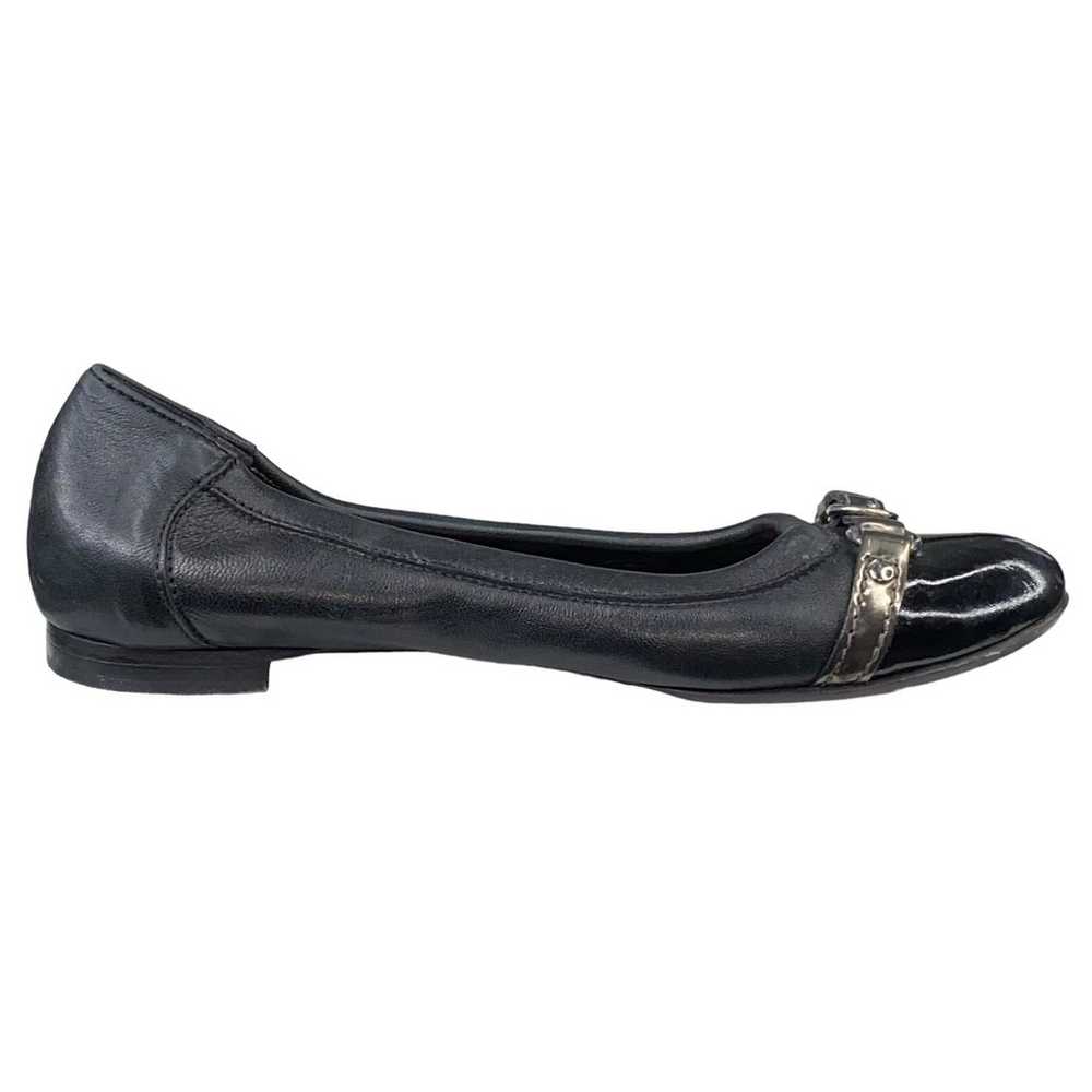 AGL Women's Monika Black Leather Cap Toe Ballet F… - image 4