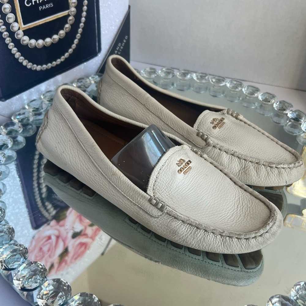 Coach Mary Lock Up Driving Mocs Loafer leather Iv… - image 2