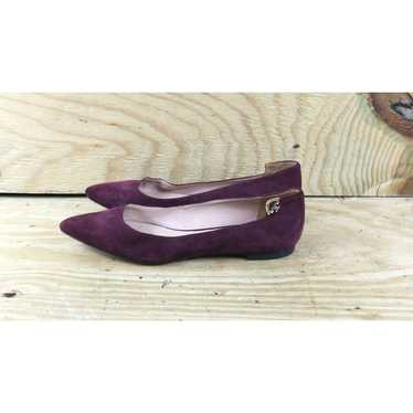 Tory Burch Flats Women 6.5 M Purple Suede Elizabet