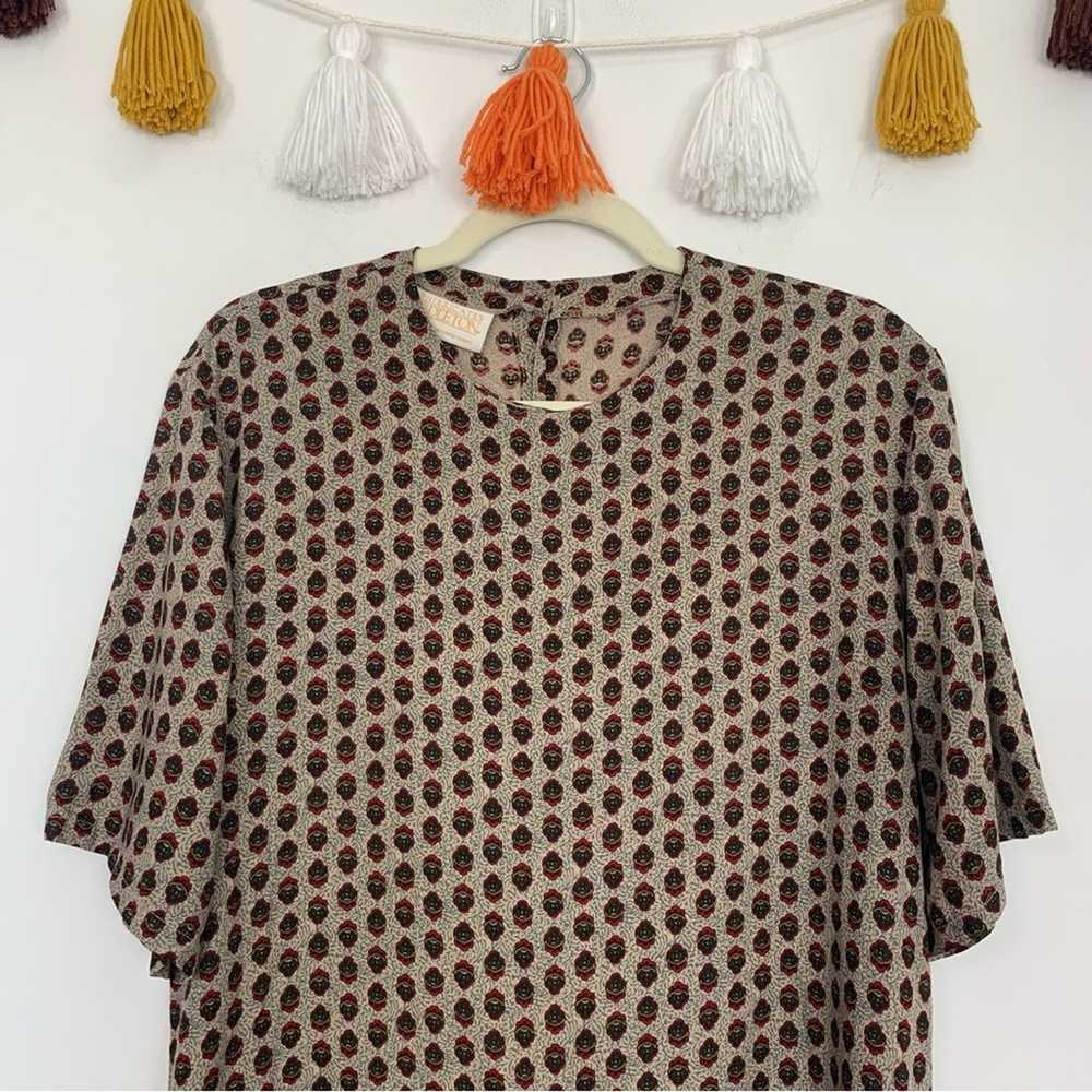 Vintage Pendleton Geometric Print Blouse 16 - image 3