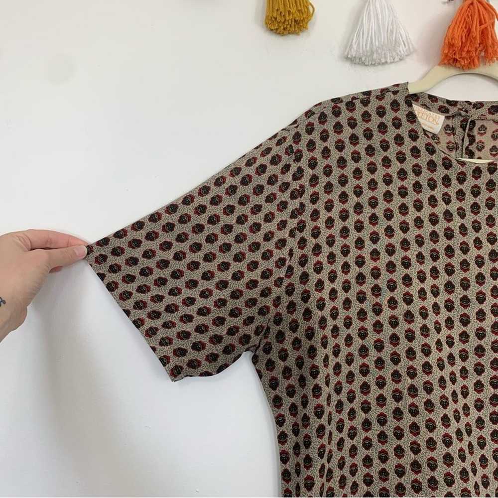 Vintage Pendleton Geometric Print Blouse 16 - image 5