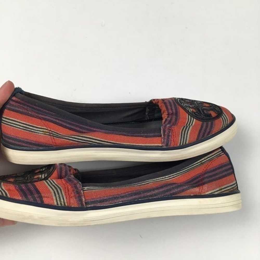 Tory Burch Raymond Canvas Striped Flats - image 5