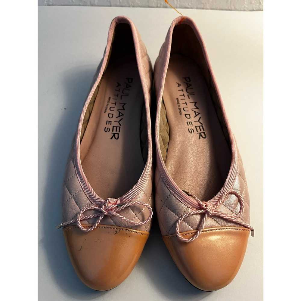 Paul Mayer Attitudes Bow Ballet Flats Shoes Blush… - image 1