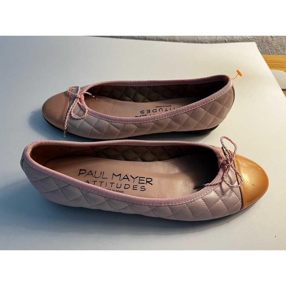 Paul Mayer Attitudes Bow Ballet Flats Shoes Blush… - image 4