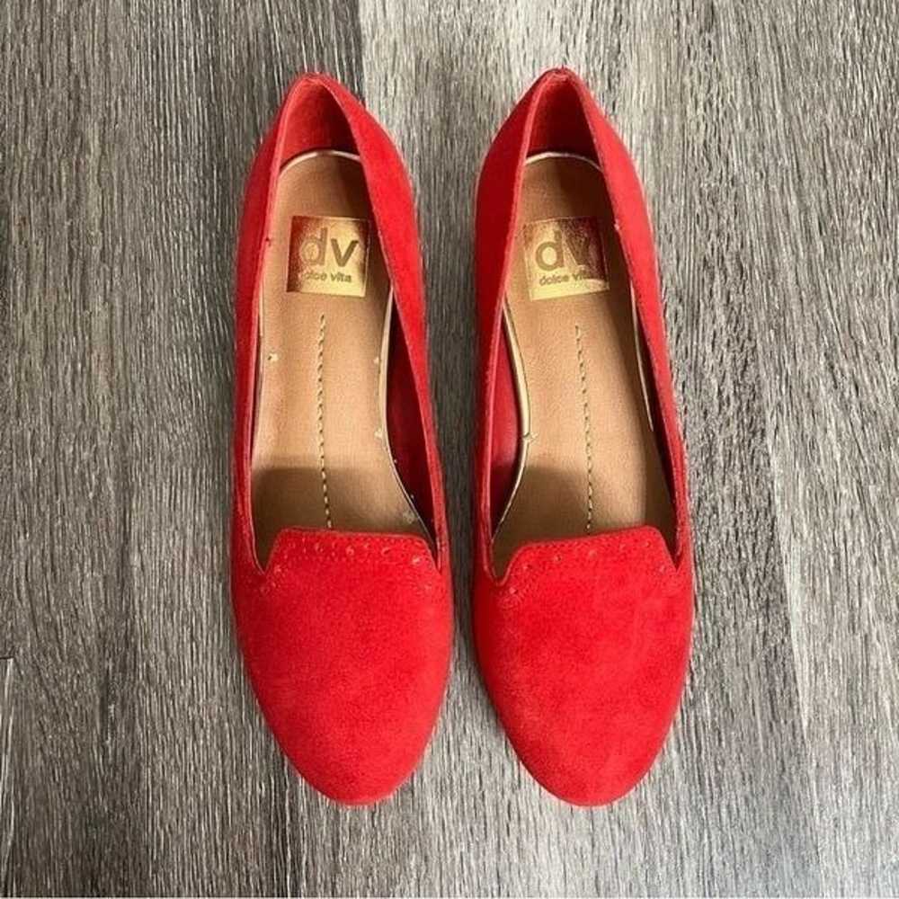 DV by Dolce Vita Fiera Red Suede Ballet Flats Siz… - image 5