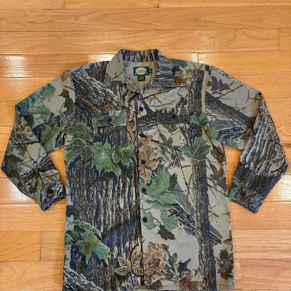 Vintage Cabelas Realtree camo button up shirt hun… - image 1