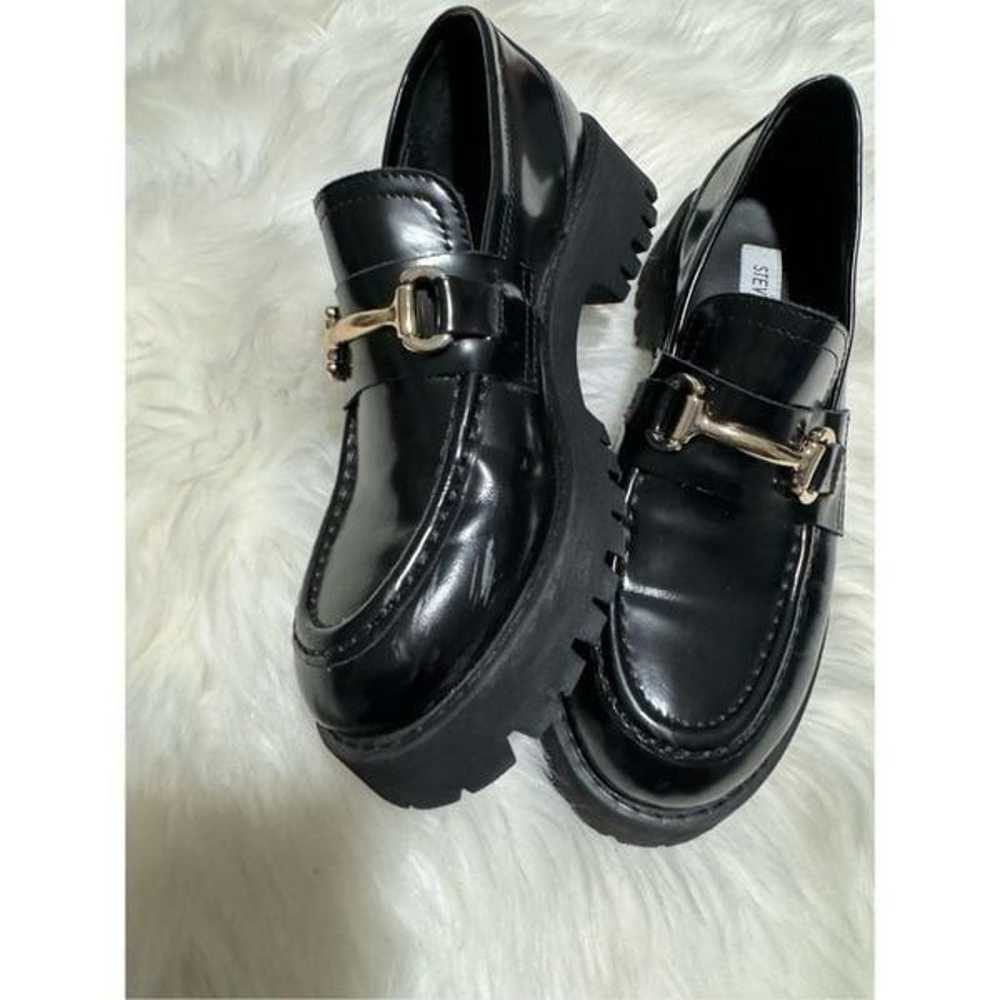 Steve Madden Landon buckle black leather chunky l… - image 7