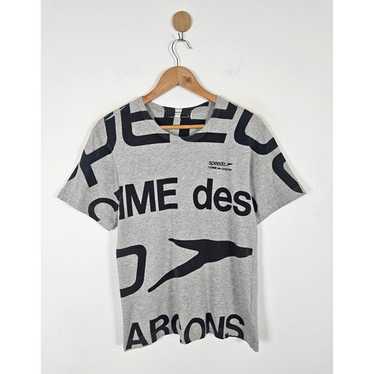 レアspeedo COMME des GARÇONS コムデギャルソンTシャツM Comme Des Garcons Speedo Overprinted White T Shirt Medium