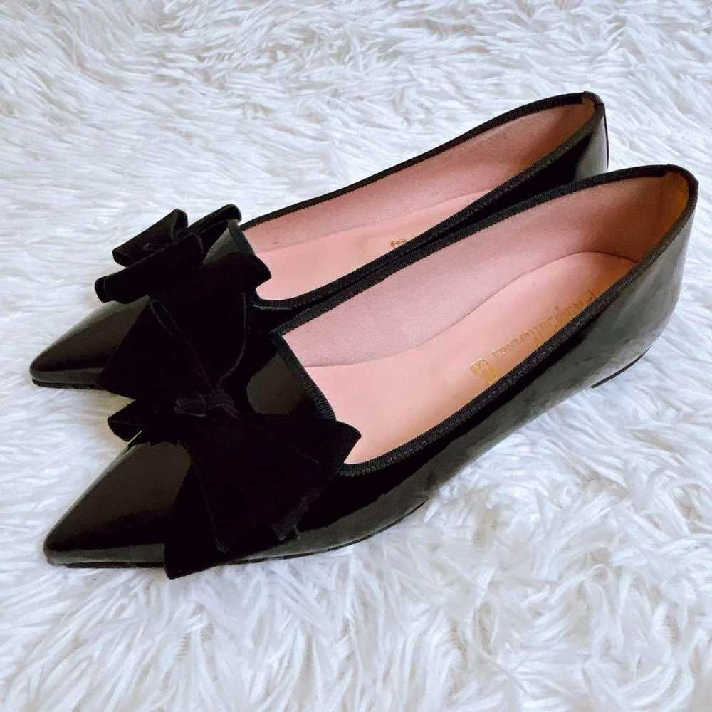 Pretty Ballerinas Enamel Flat Shoes with Ribbon 2… - image 4