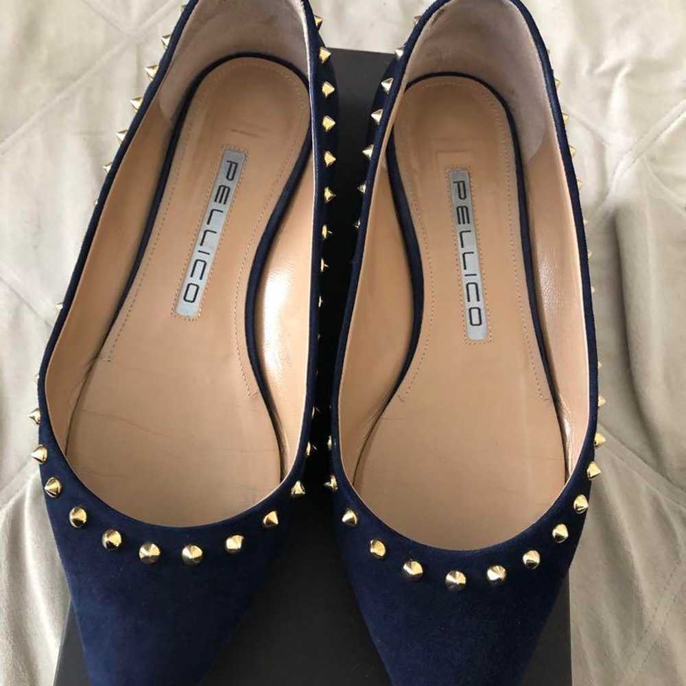 PELLICO Navy Studded Flat Shoes - image 1