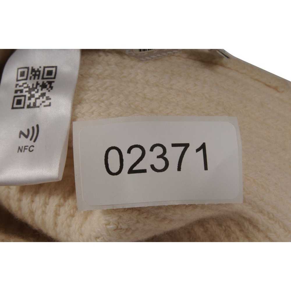 Prada Ribbed Beanie Traingle Plaque Logo Tan Whit… - image 5