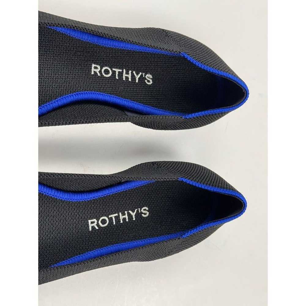 Rothys The Point Flats Women's 8.5 EUC Black Ball… - image 11