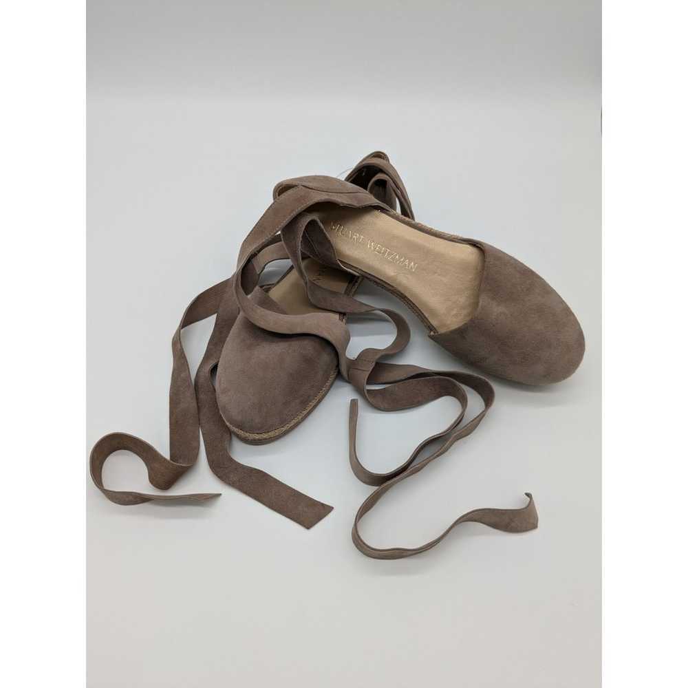 Stuart Weitzman FLAT Sandal Suede Sz 6 SPAIN $398… - image 3