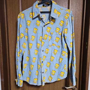 The Simpsons Denim Long Sleeve Shirt with All-Ove… - image 1