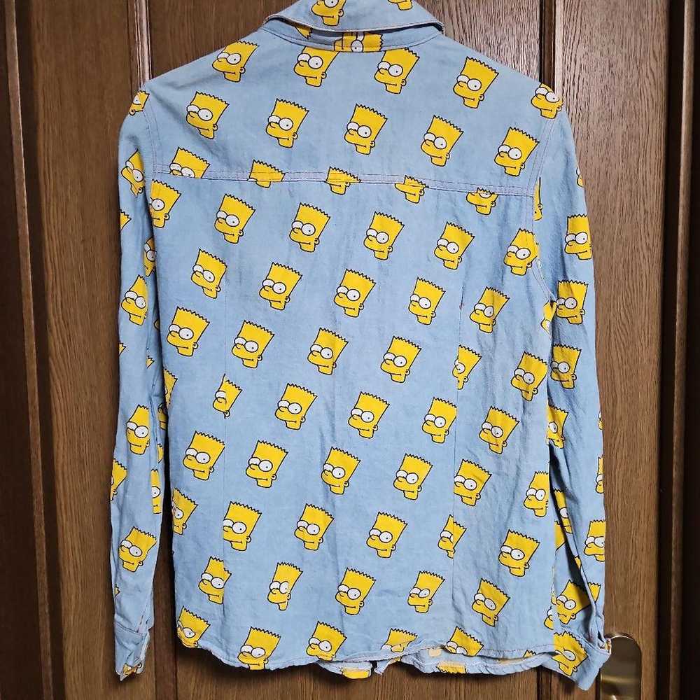 The Simpsons Denim Long Sleeve Shirt with All-Ove… - image 2