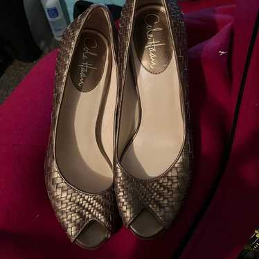 Gold Cole Haan heels - image 1