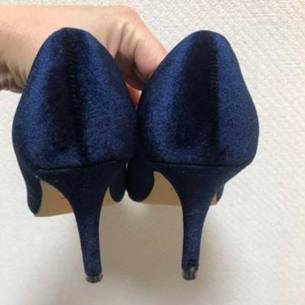 Suede Pumps, Navy, Mila Owen - image 2