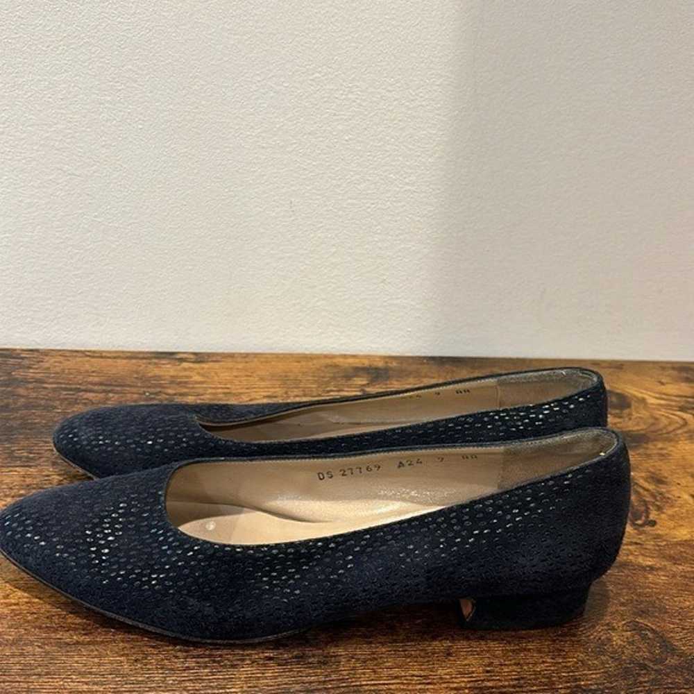 Salvatore Ferragamo black almond toe flats size 9 - image 2