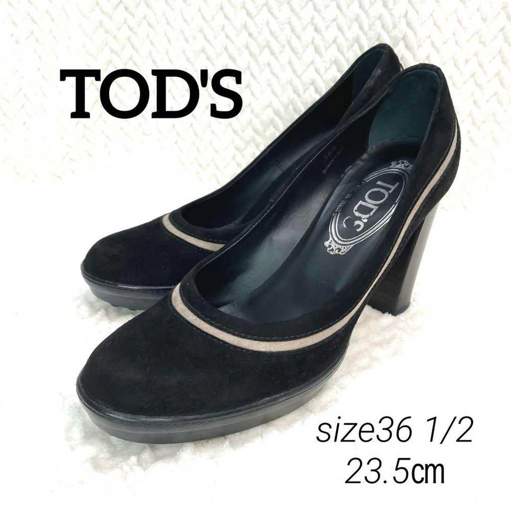 Tod's suede pumps, black, size 23.5, suede materi… - image 1