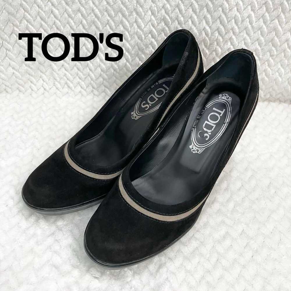 Tod's suede pumps, black, size 23.5, suede materi… - image 2