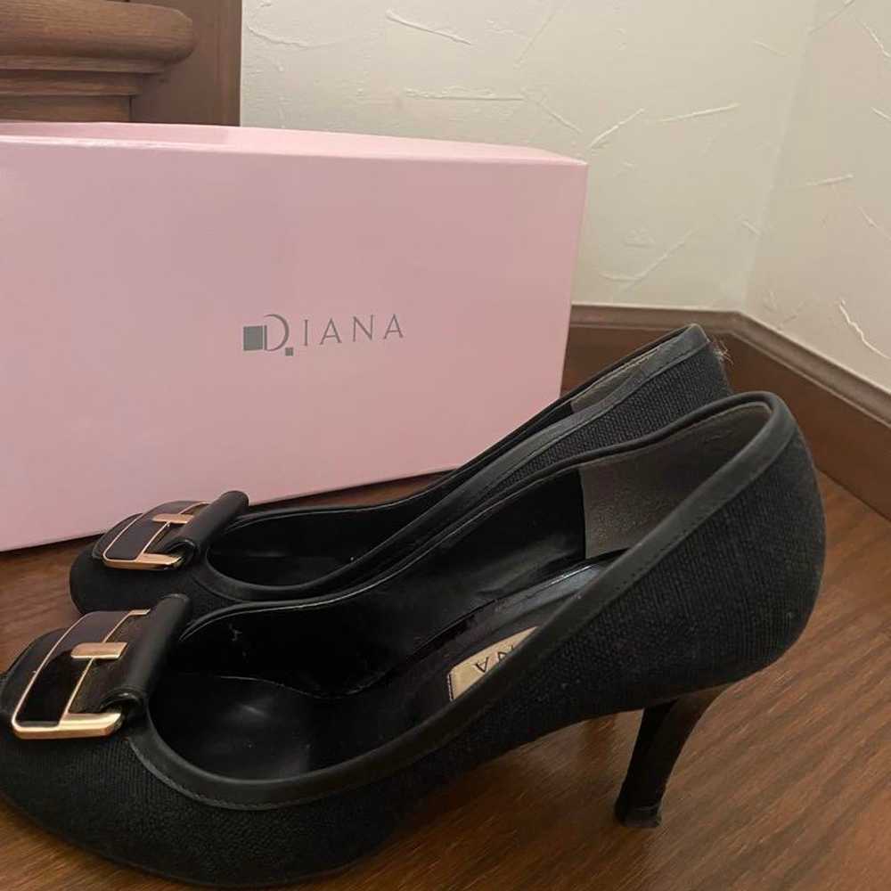 DIANA Black Pumps with Buckle, Mid Heel - image 2