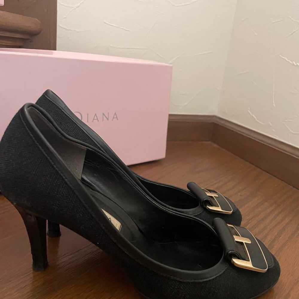 DIANA Black Pumps with Buckle, Mid Heel - image 4