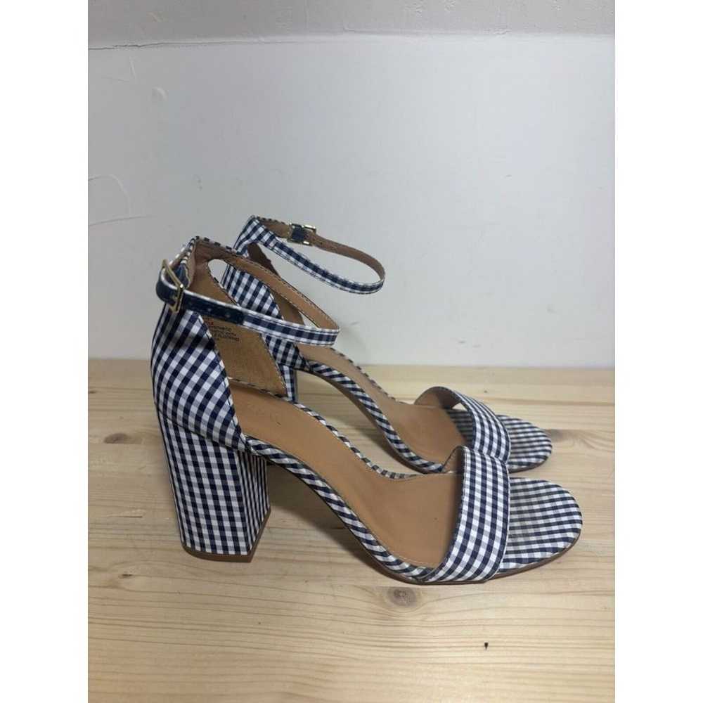 J. Crew Gingham Block Heel Sandals High Heels Siz… - image 2