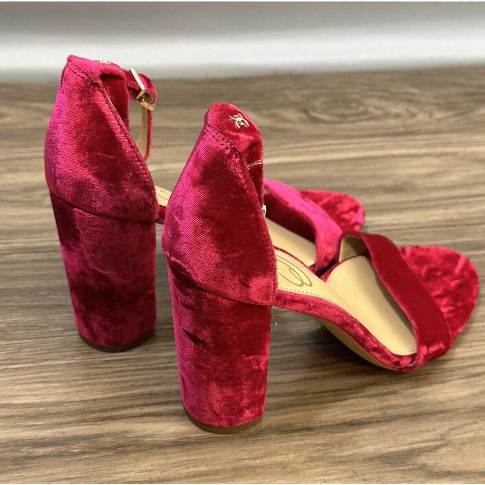 Sam Edelman Robyn Raspberry Size 6 Block Heel 4”O… - image 3