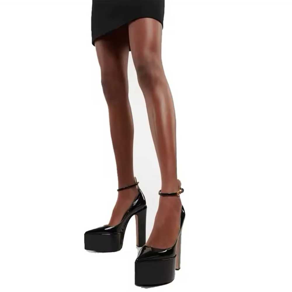 Black Platform Heels with Ankle Strap - image 10