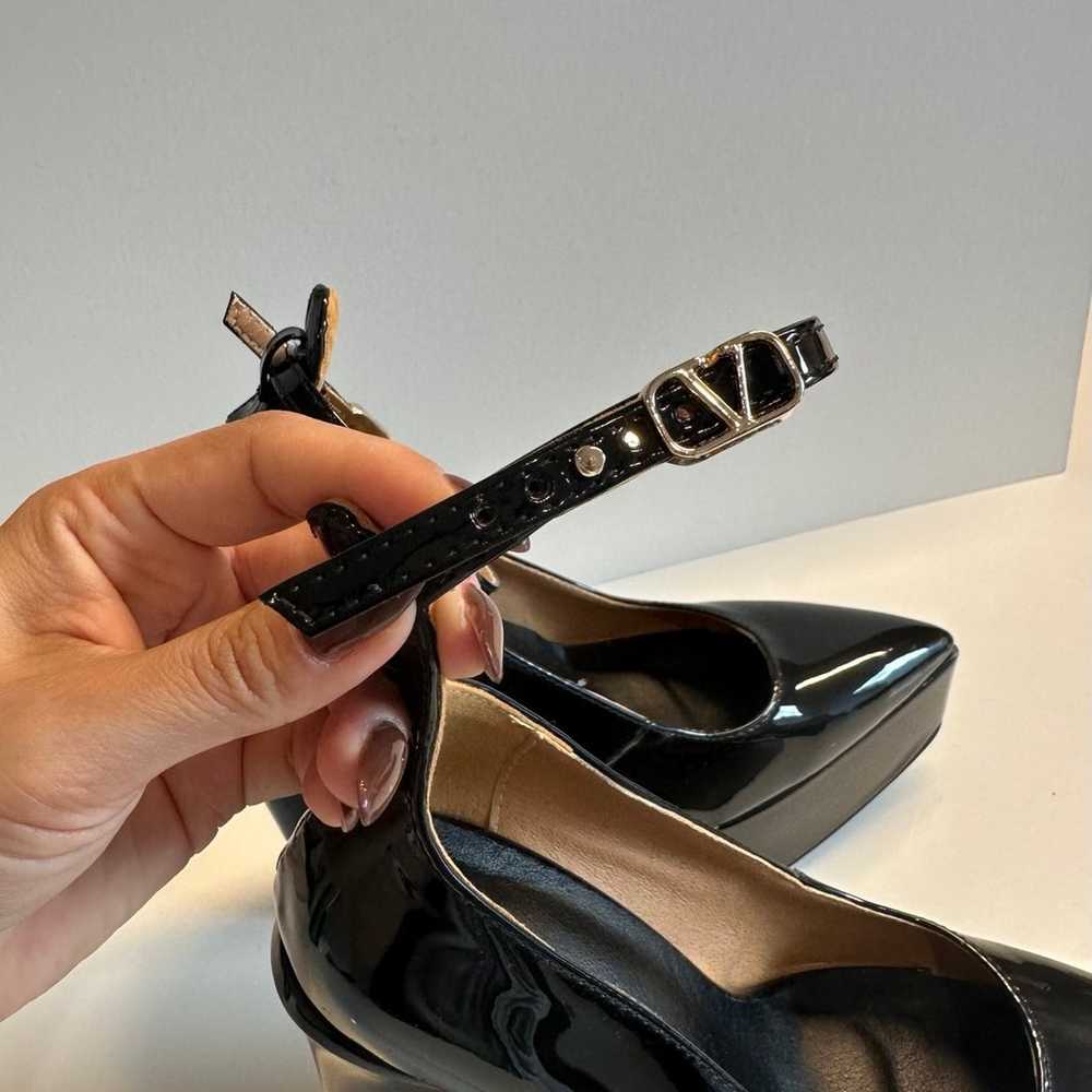 Black Platform Heels with Ankle Strap - image 3