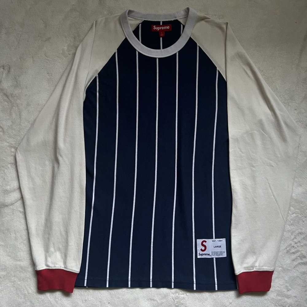 Supreme Supreme Stripe Raglan L/S Top - image 1