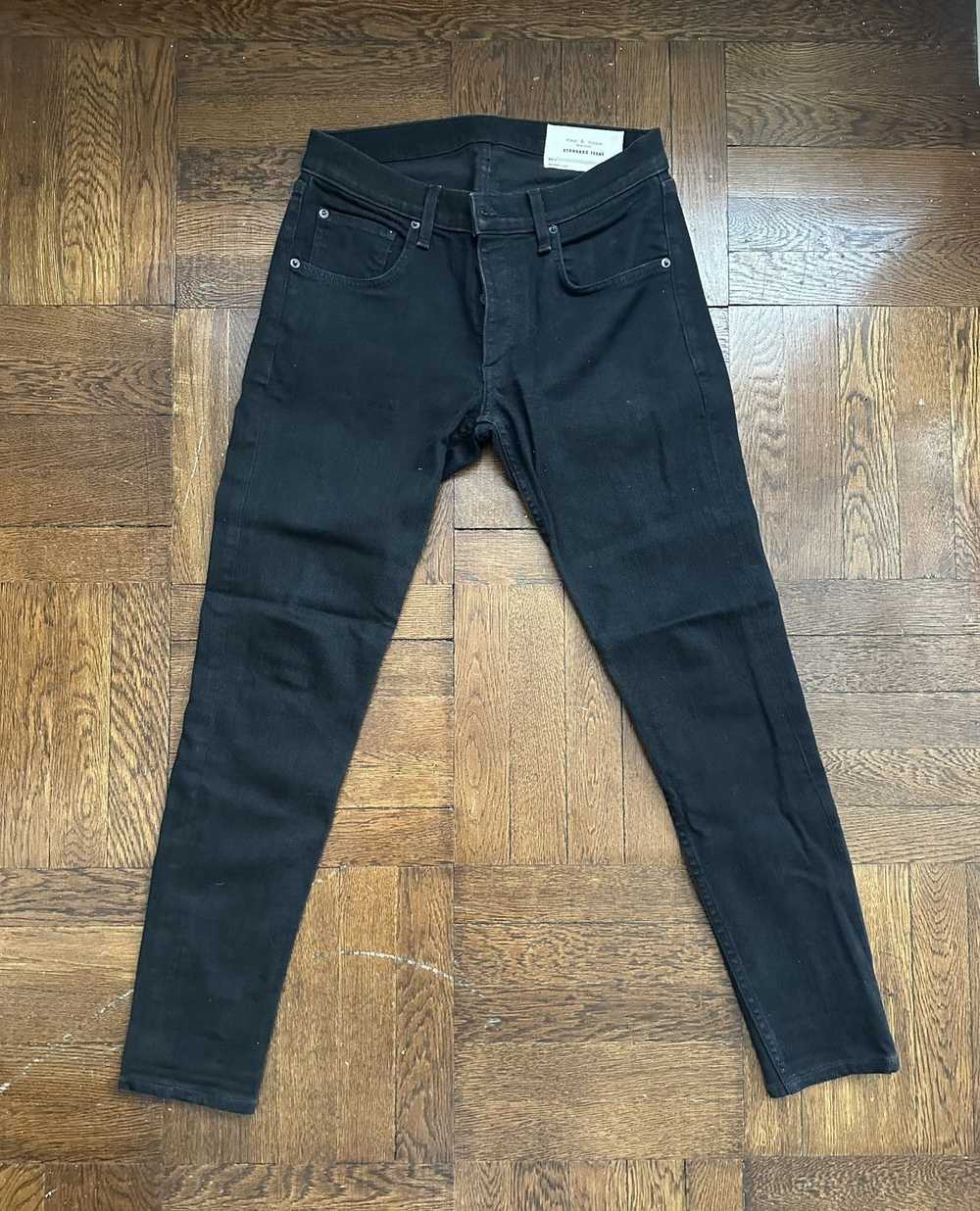 Rag & Bone Rag and Bone Fit 1 Skinny Jeans - Blac… - image 2