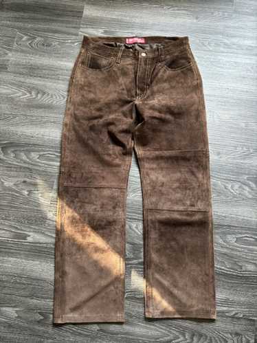 Junya Watanabe Brown Suede Leather Pants