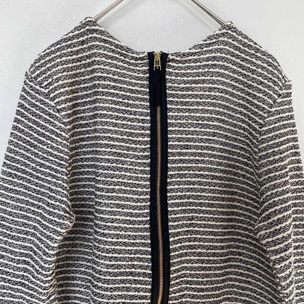 Banana Republic Knit Dress 【4】 Black × White Stri… - image 10