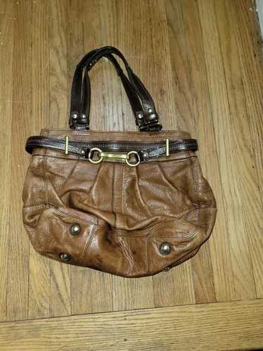 バッグ Vintage Coach Hamptons Handbag Brown y2k Coach Hampton Mini Hobo Brown Canvas and Leather Purse 10283 ཐིཋྀ