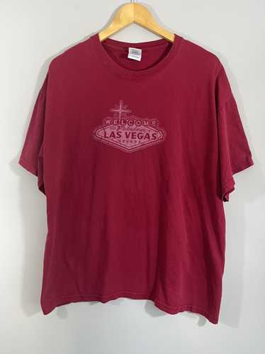 Vintage Distressed Welcome To Las Vegas Faded Tee