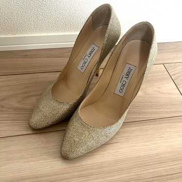 Exquisite JIMMY CHOO gold pumps - bridal shoes