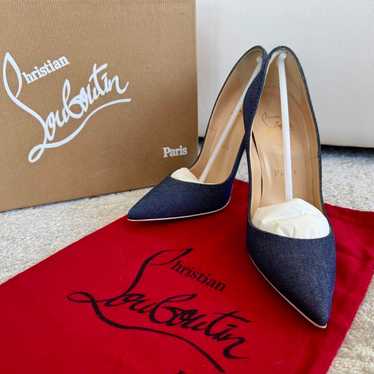 [Christian Louboutin] Louboutin Navy Denim High He