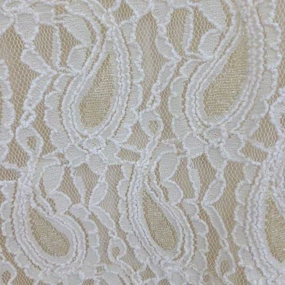 Vintage 80s Lace L Vanilla See Through Front Stre… - image 4