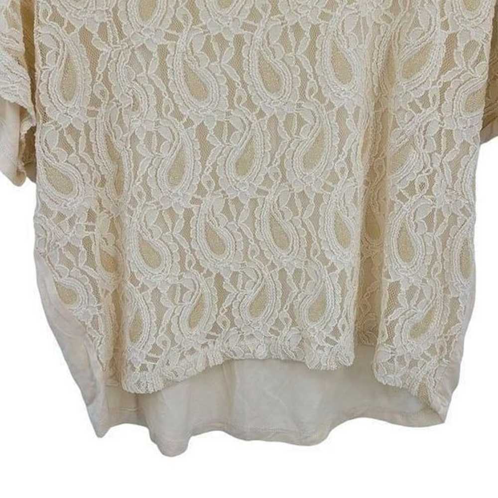 Vintage 80s Lace L Vanilla See Through Front Stre… - image 7