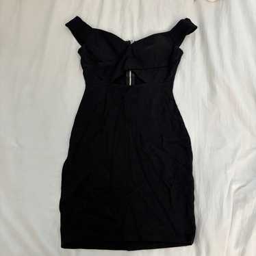 Black bodycon mini dress