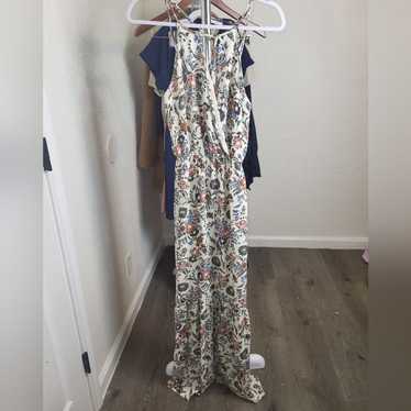 American Eagle Floral Tassle Boho Keyhole Maxi Dre