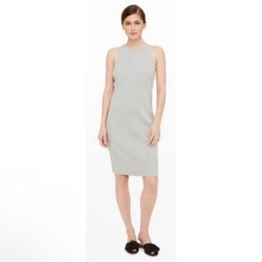 Club Monaco filina ribbed gray midi dress - image 1