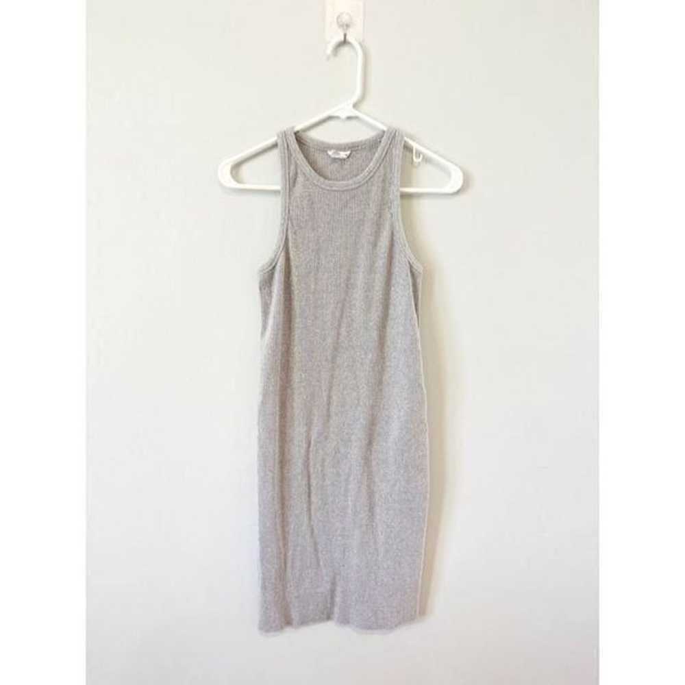 Club Monaco filina ribbed gray midi dress - image 3